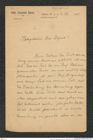 Nachlass Franz Steindachner, Brief von P. Pappenheim an Franz Steindachner (08.12.1905), Inv.Nr. 382.01, Seite 1